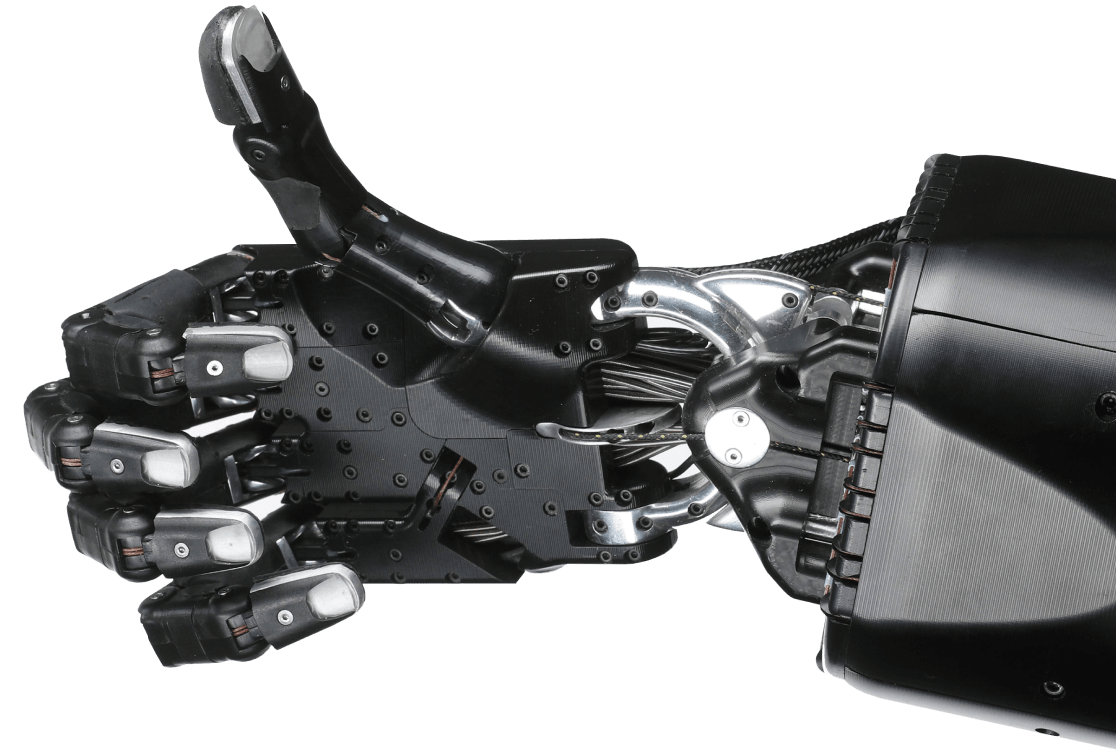 Shadow Robot Dexterous Hand doing the thumbs up Hand sign